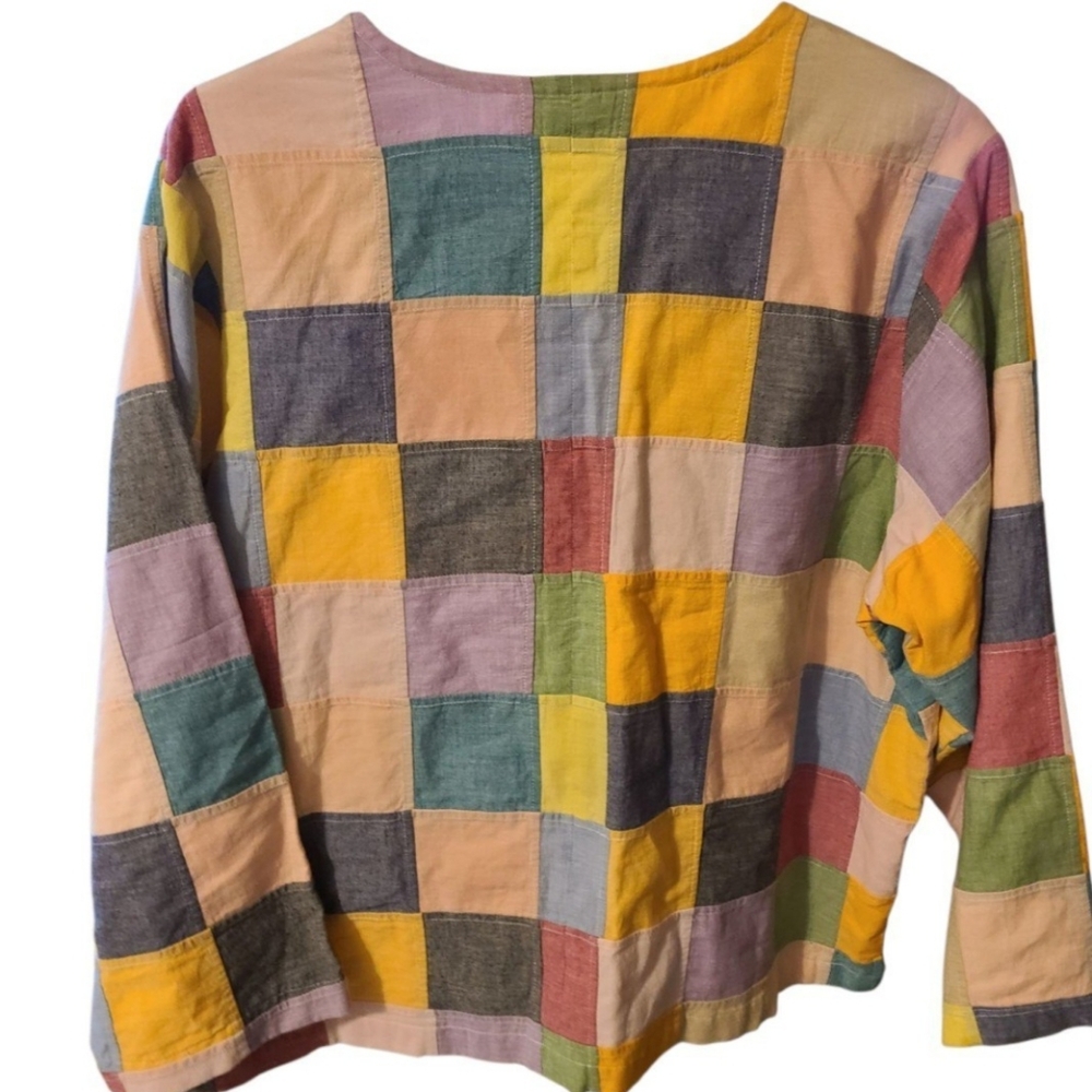 Orvis Multicolor Patchwork Women's Top - Picture 3 of 5